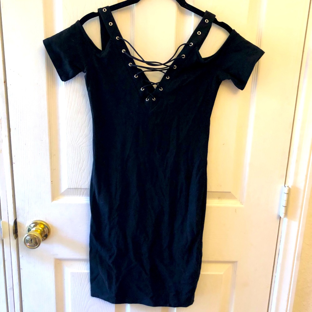 NWOT Mini Tight Fitting Black Dress SZ. M